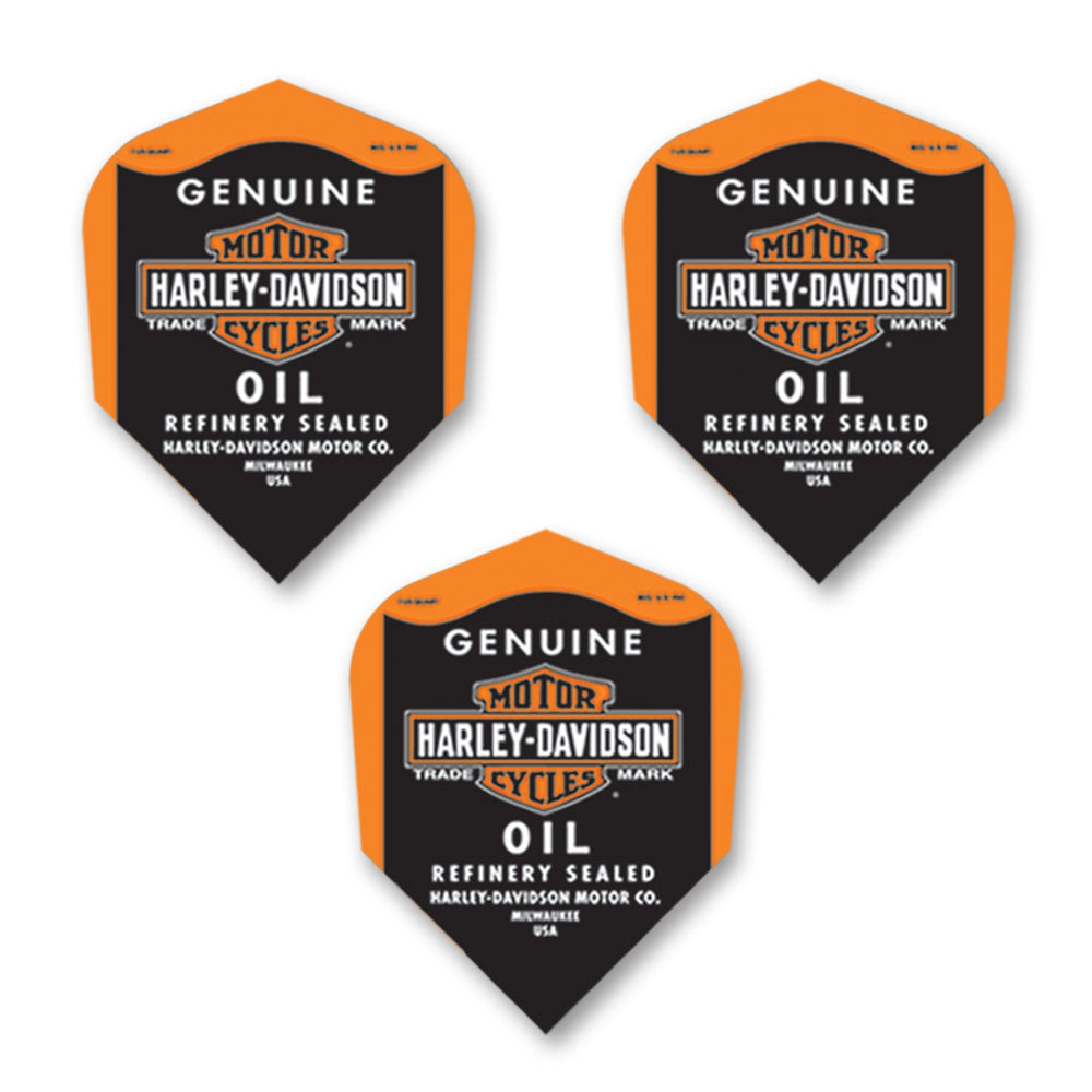 HARLEY DAVIDSON - Official Licensed Dart Flights - OIL CAN  - Standard Size - 100 Micron