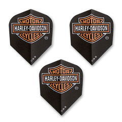 HARLEY DAVIDSON - Official Licensed Dart Flights - BAR AND SHIELD BLACK - Standard Size - 100 Micron