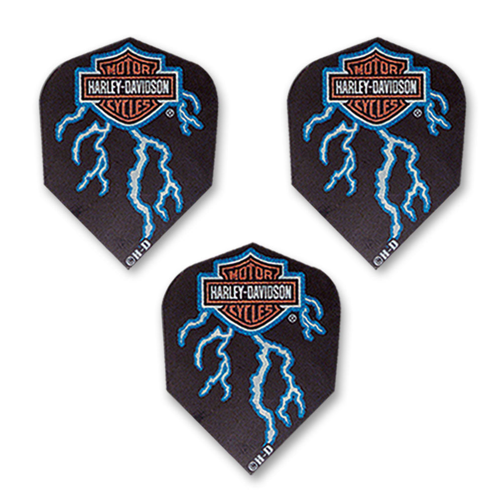 HARLEY DAVIDSON - Official Licensed Dart Flights - BAR AND SHIELD LIGHTNING - Standard Size - 100 Micron