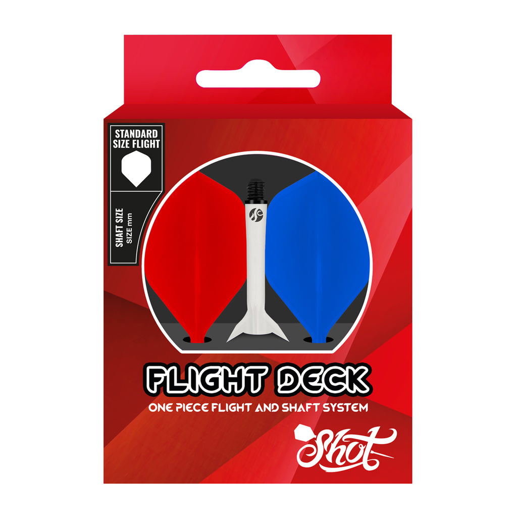 SHOT - FLIGHT DECK - ONE PIECE Dart and Flight System - TRICOLOUR