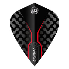 WINMAU - Prism Zeta Black Red Flights - Kite Shape