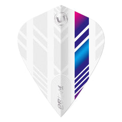 WINMAU - Prism Delta White Blue Purple Flights - Kite Shape