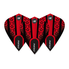 WINMAU - Prism Alpha Red Black Stars Flights - Kite Shape