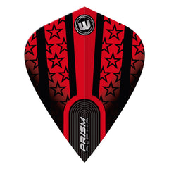 WINMAU - Prism Alpha Red Black Stars Flights - Kite Shape