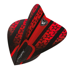 WINMAU - Prism Alpha Red Black Stars Flights - Kite Shape