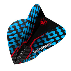 WINMAU - Prism Zeta Blue Black Red Flights - Kite Shape