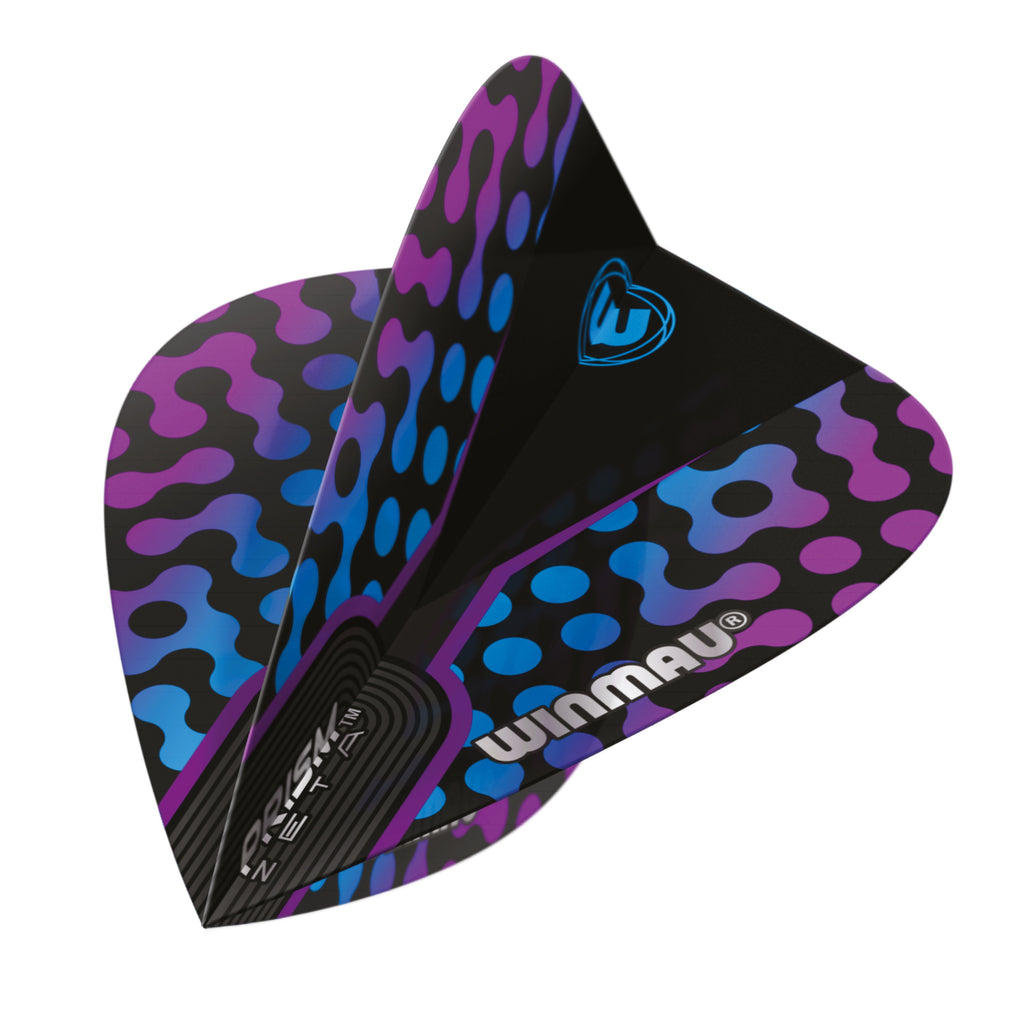 WINMAU - Prism Zeta Blue Black Purple Flights - Kite Shape