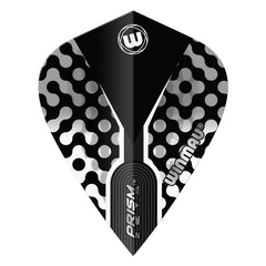 WINMAU - Prism Zeta Black White Grey Flights - Kite Shape