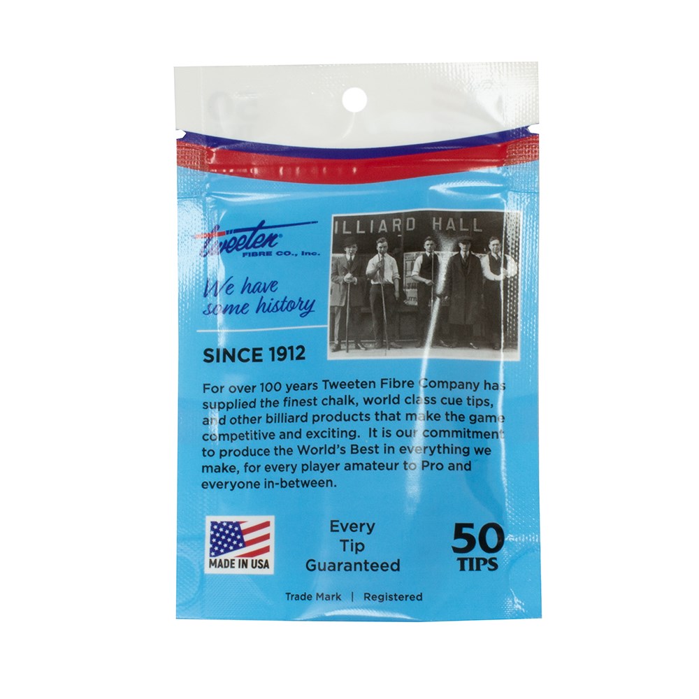 Elk Master Treated Leather Cue Tips 50 Pack Glue On 9.5mm