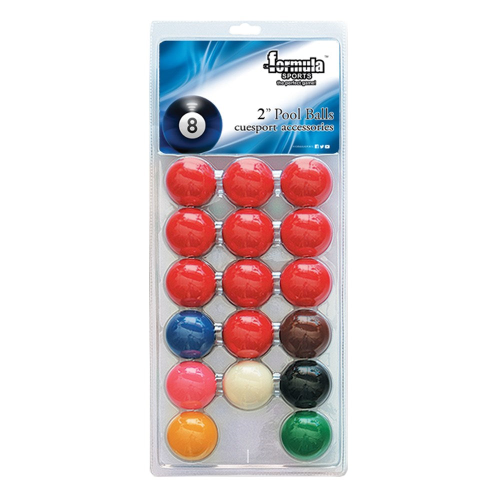 FORMULA SPORTS - Standard Snooker Balls 2" - Blister