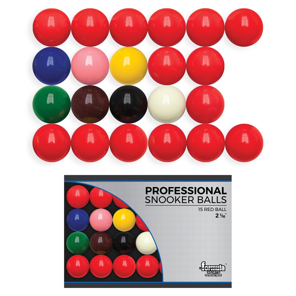 FORMULA - Professional Snooker Balls 2 1/16" Boxed