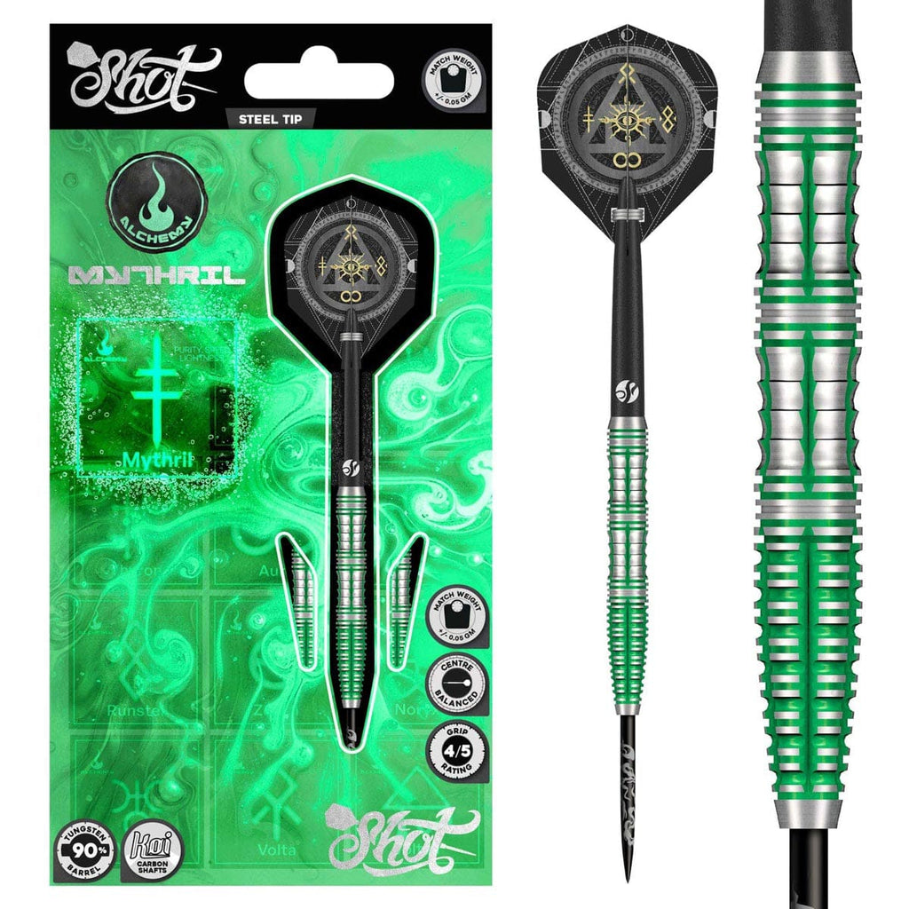 SHOT - 25g - Alchemy Mythril - 90% Tungsten - Steel Tip Darts