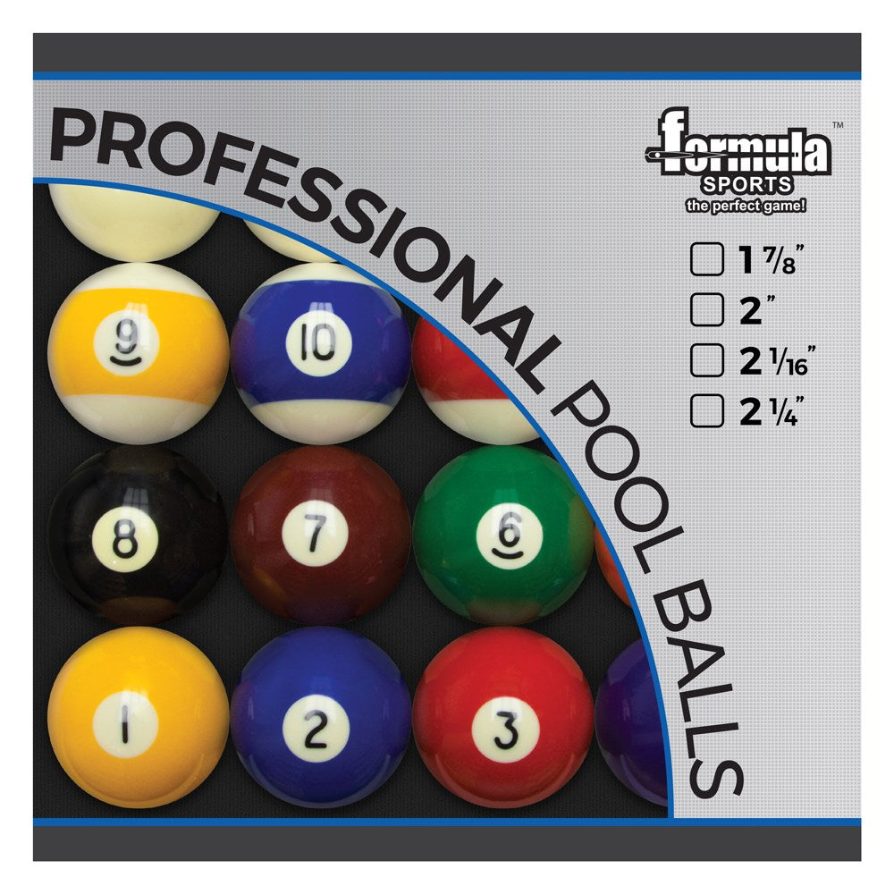 FORMULA - Professional Pool Balls 2 1/16" Boxed