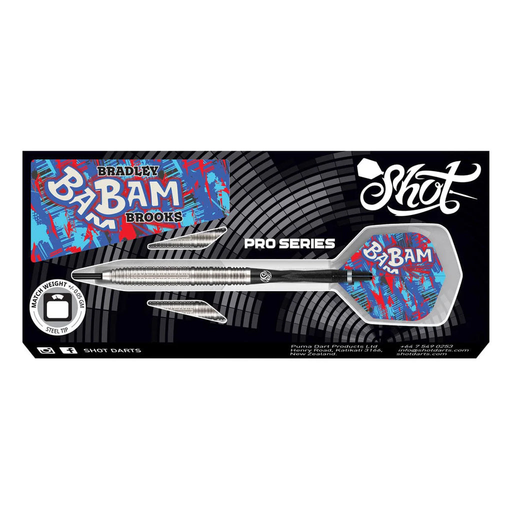 SHOT - BRADLEY BROOKS GEN 2 Darts Set - 90% Tungsten - 26g