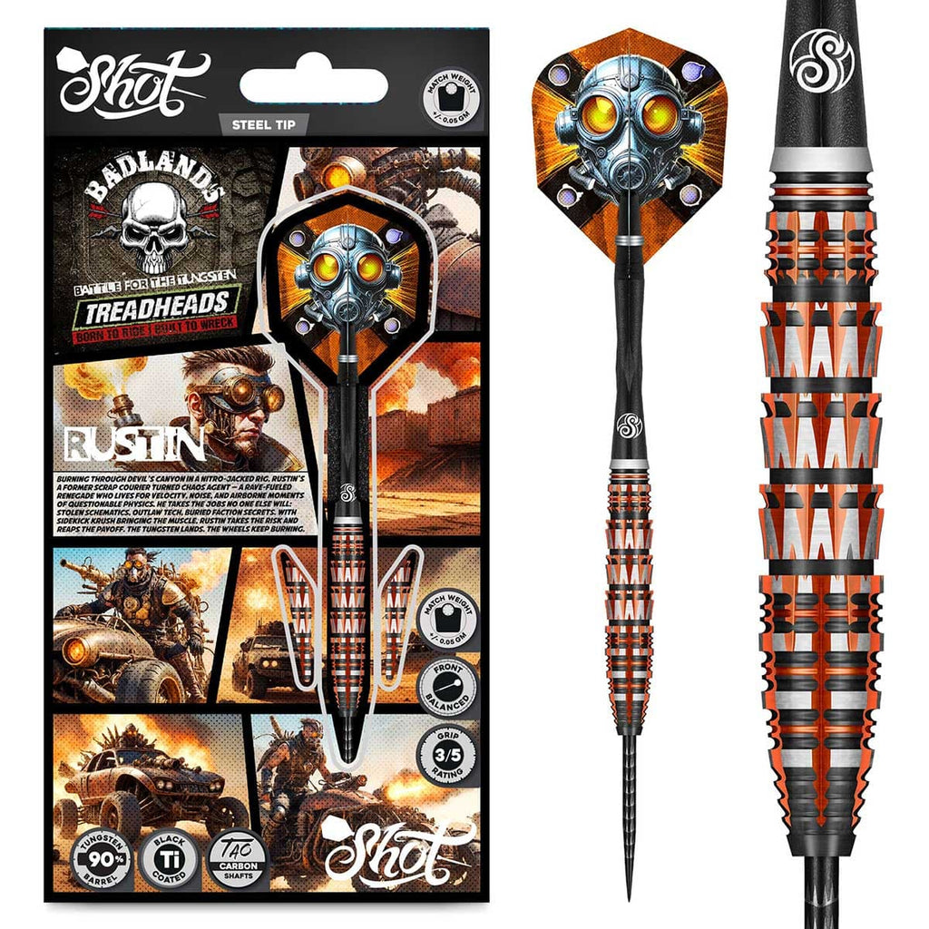 SHOT - Badlands RUSTIN Dart Set - 90% Tungsten - 24g
