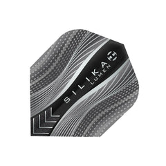 HARROWS - Silika Lumen Dart Flights - Black and Sliver - Standard Small NO6 Shape