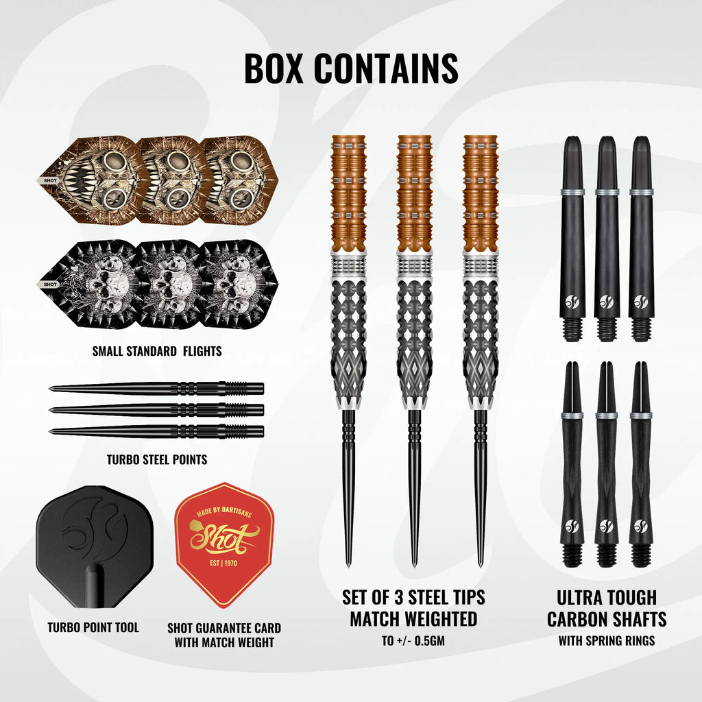 SHOT - Gnarly GNASHA Dart Set - 95% Tungsten - Turbo Point - 23g