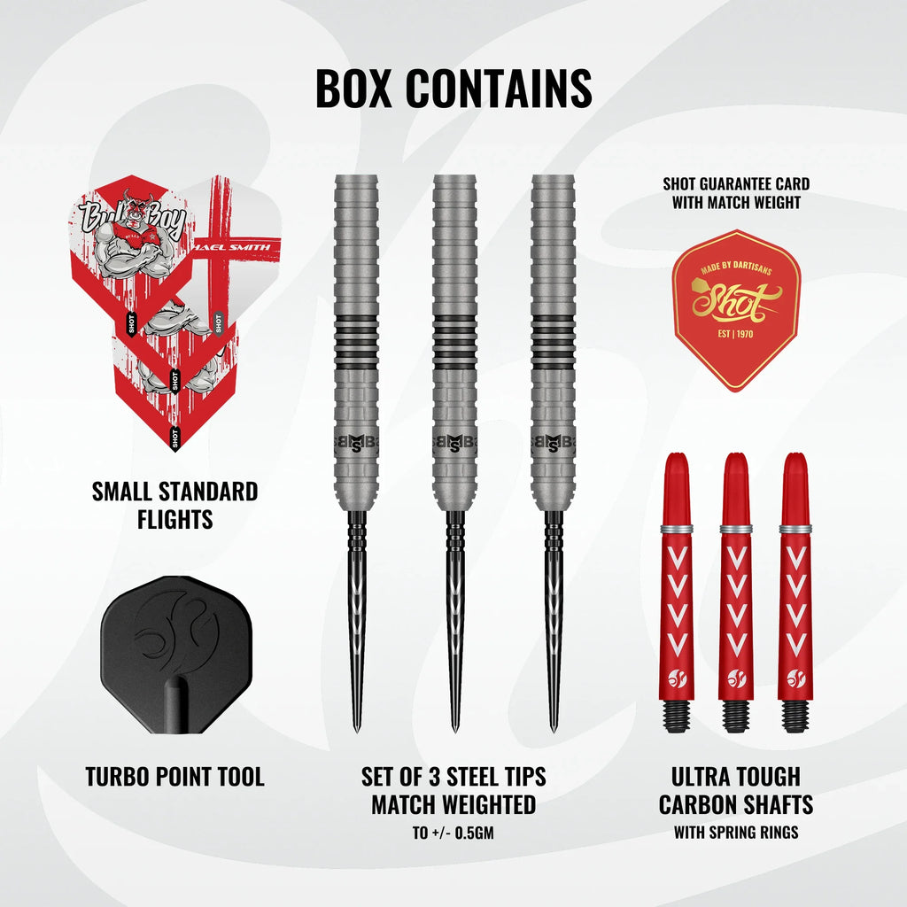 SHOT - MICHAEL SMITH Series 2 Dart Set - 90% Tungsten - Turbo Point - 23g