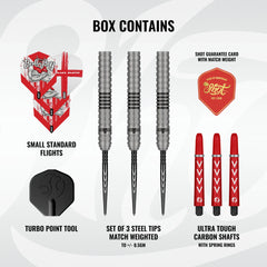 SHOT - MICHAEL SMITH Series 2 Dart Set - 90% Tungsten - Turbo Point - 23g