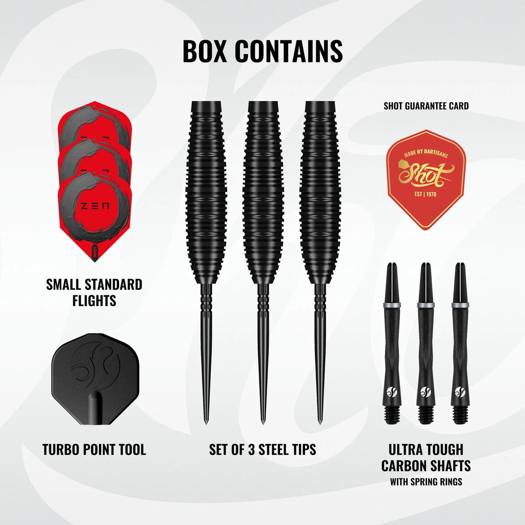SHOT - Zen BOMBER Dart Set - 90% Tungsten - Turbo Point - 23/24/26g