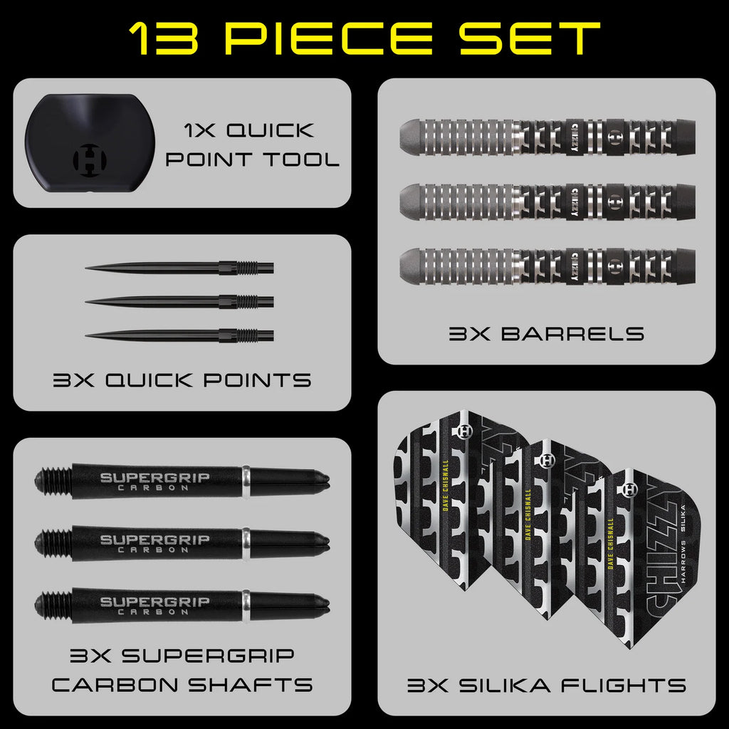 HARROWS - CHIZZY S4 QUICK POINTDarts - 90% Tungsten - 24g