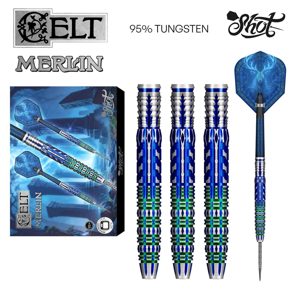 SHOT - Celt MERLIN Dart Set - 95% Tungsten - 25g