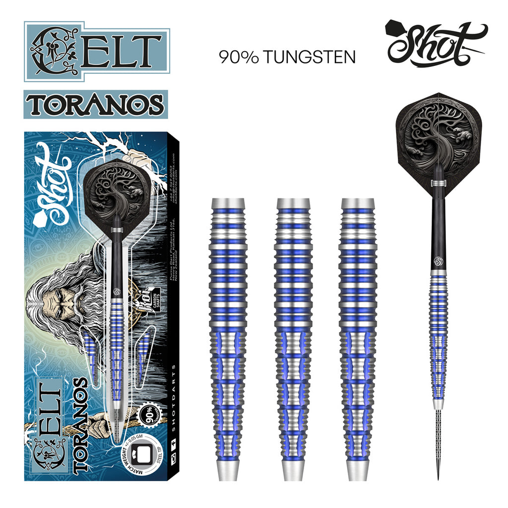 SHOT - Celt Toranos Steel Tip Darts - 90% Tungsten - 23g