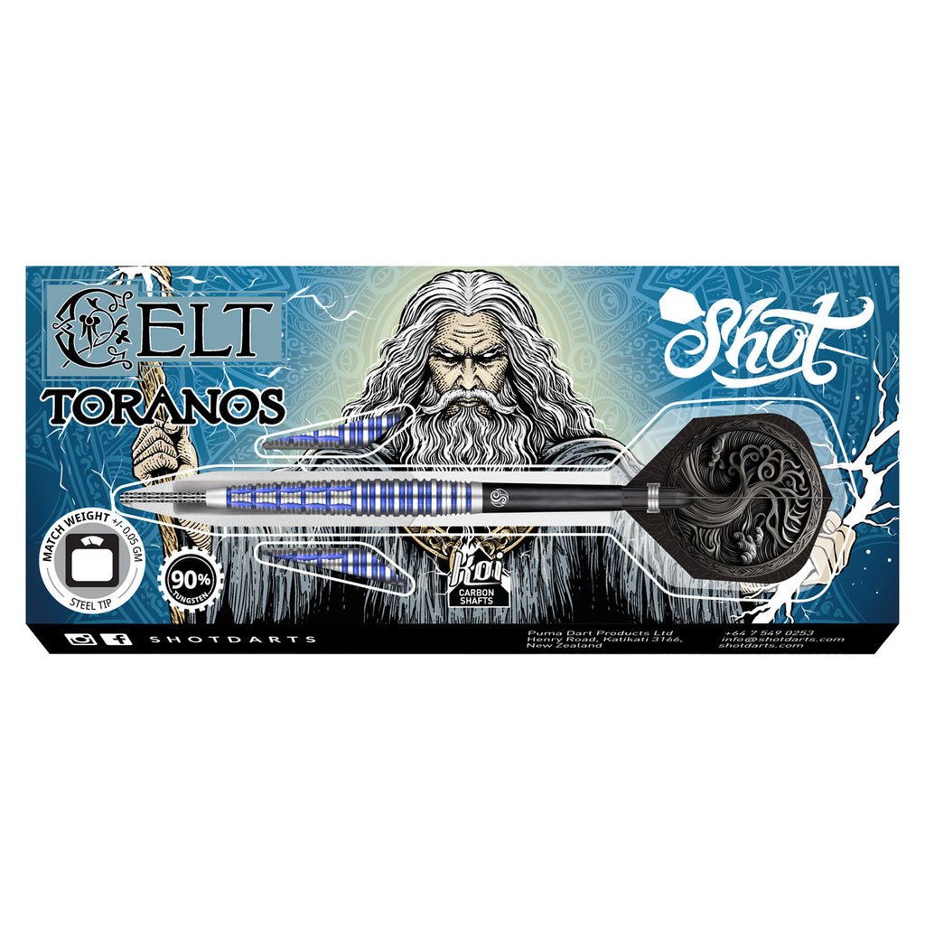 SHOT - Celt Toranos Steel Tip Darts - 90% Tungsten - 24g