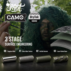 SHOT - 23g - Camo GHILLIE Turbo Point Darts Set - 90% Tungsten