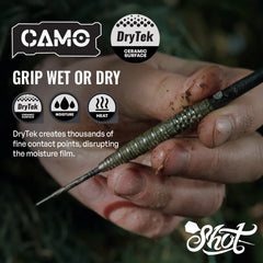 SHOT - 23g - Camo GHILLIE Turbo Point Darts Set - 90% Tungsten