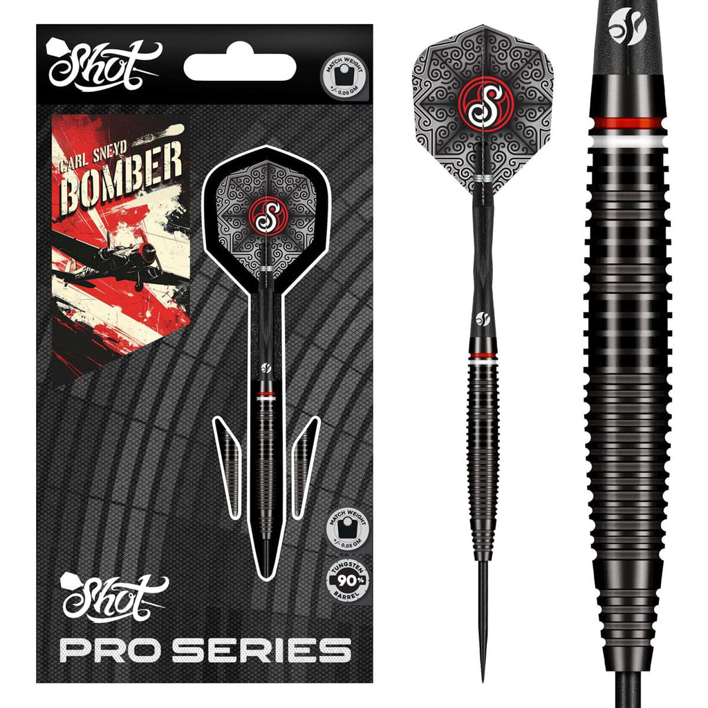 SHOT - 23g - Pro Series Carl Sneyd - 90% Tungsten - Steel Tip Darts Set