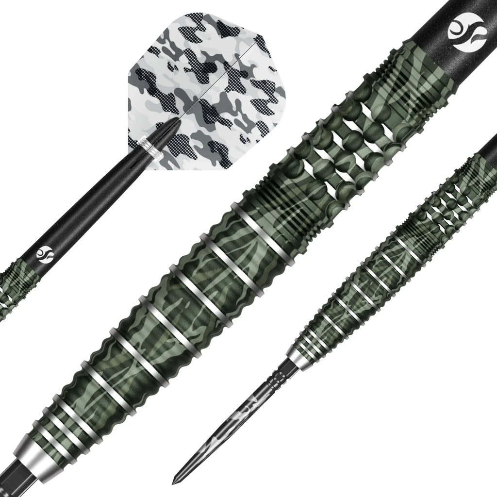 SHOT - 23g - Camo GHILLIE Turbo Point Darts Set - 90% Tungsten