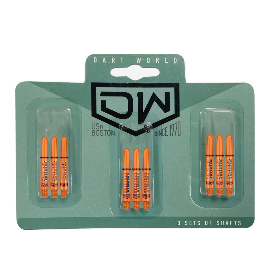 DART WORLD - Clinch Darts Shafts 3PK - ORANGE