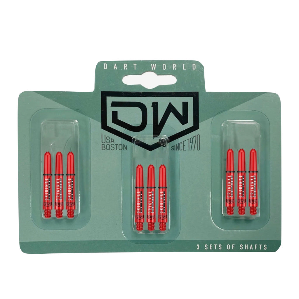 DART WORLD - Clinch Darts Shafts 3PK - RED