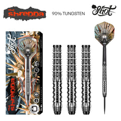SHOT - Gnarly Shredda Steel Tip Darts - 90% Tungsten - 26g