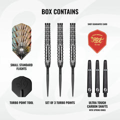 SHOT - 23g - Gnarly SHREDDA Turbo Point Dart Set - 90% Tungsten