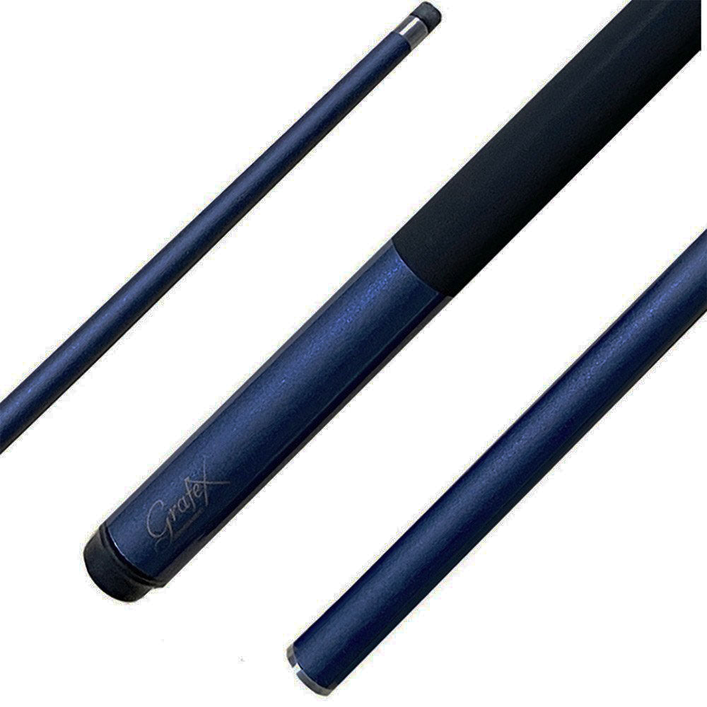 GRAFEX - Graphite Tournament 57 Inch Pool Cue - 18oz - 9mm Tip - BLUE