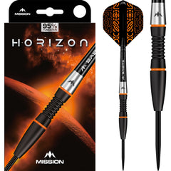 MISSION - Horizon Darts - 95% Tungsten - Black PVD & Orange 22/24g