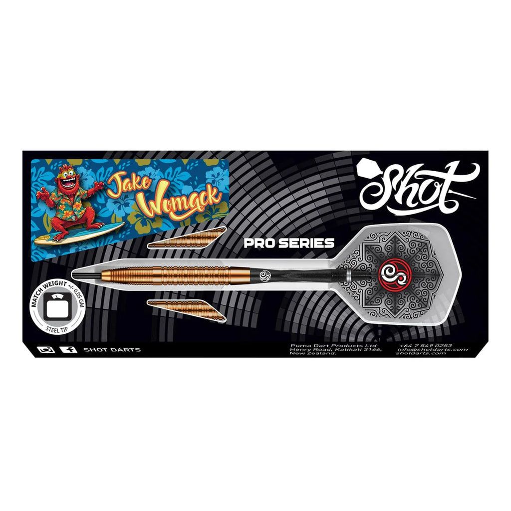 SHOT - JAKE WOMACK Darts Set - 90% Tungsten - 23g