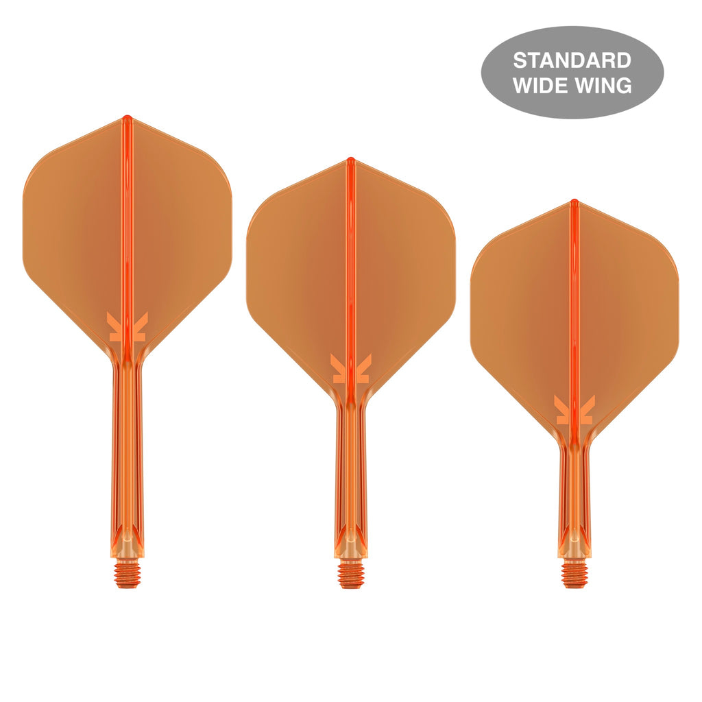 TARGET - K-FLEX All-In-One Moulded Flights NO2 Size - Neon Orange