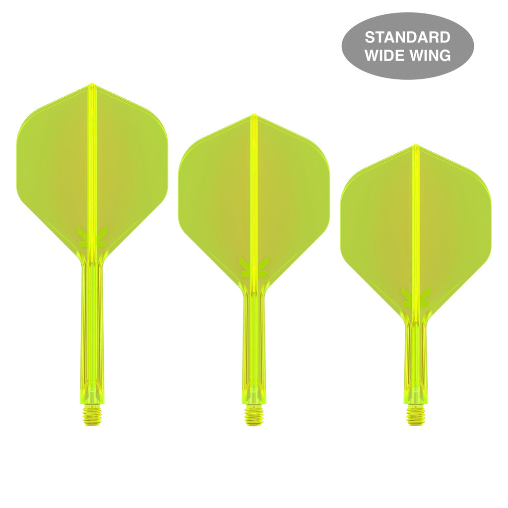 TARGET - K-FLEX All-In-One Moulded Flights NO2 Size - Neon Yellow