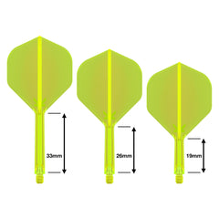 TARGET - K-FLEX All-In-One Moulded Flights NO2 Size - Neon Yellow