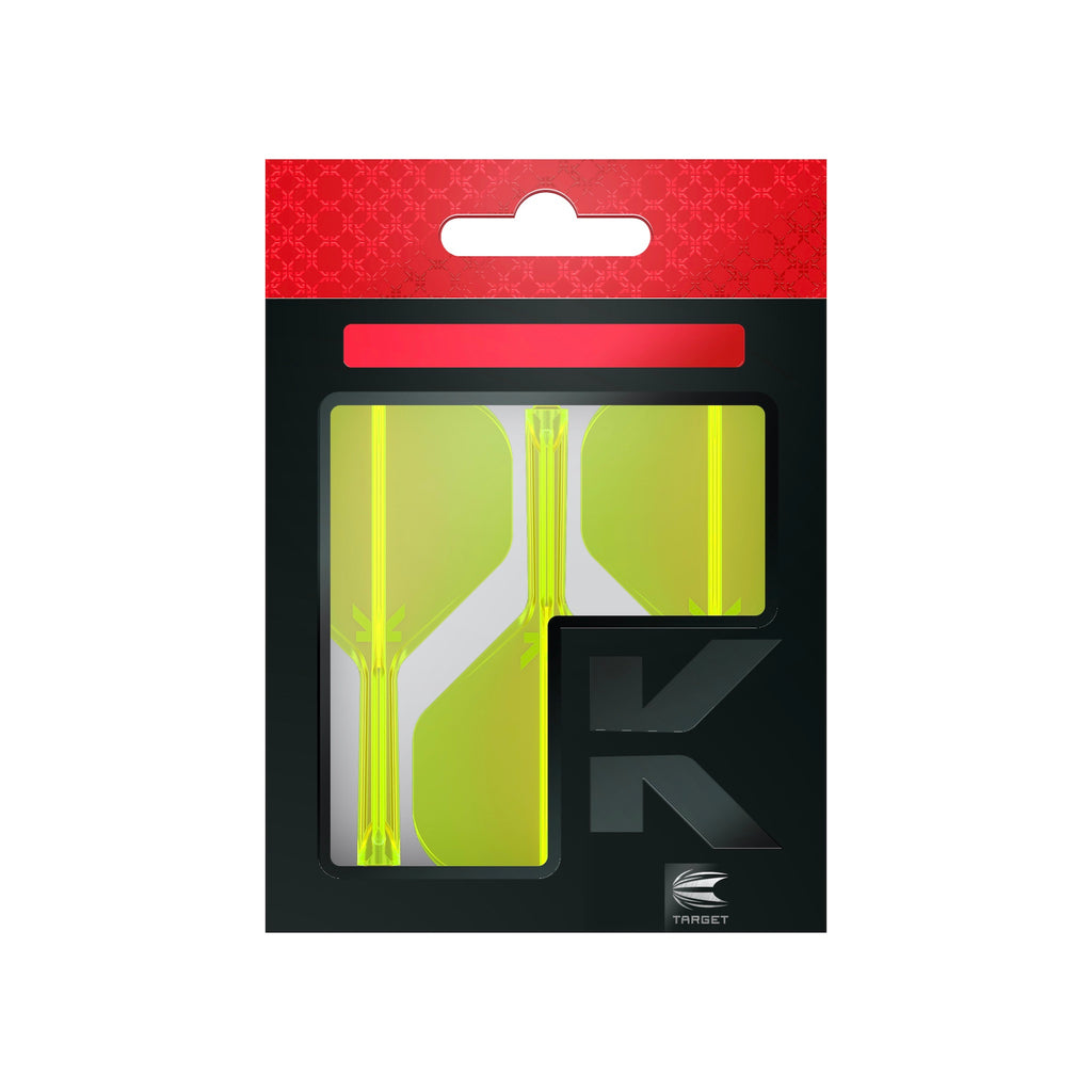 TARGET - K-FLEX All-In-One Moulded Flights NO2 Size - Neon Yellow