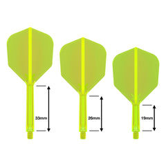 TARGET - K-FLEX All-In-One Moulded Flights NO6 Size - Neon Yellow