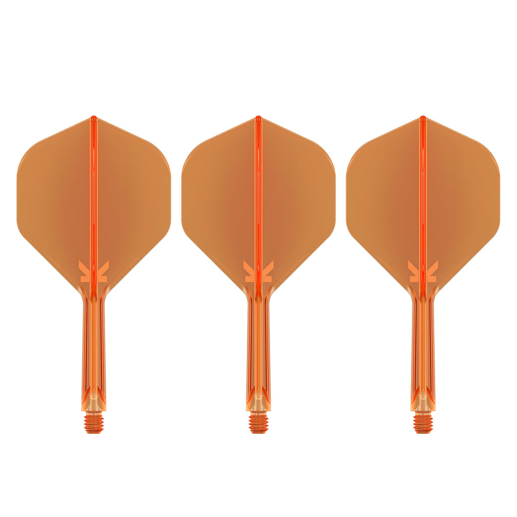 TARGET - K-FLEX All-In-One Moulded Flights NO2 Size - Neon Orange