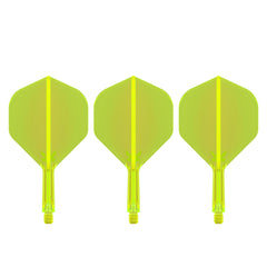 TARGET - K-FLEX All-In-One Moulded Flights NO2 Size - Neon Yellow