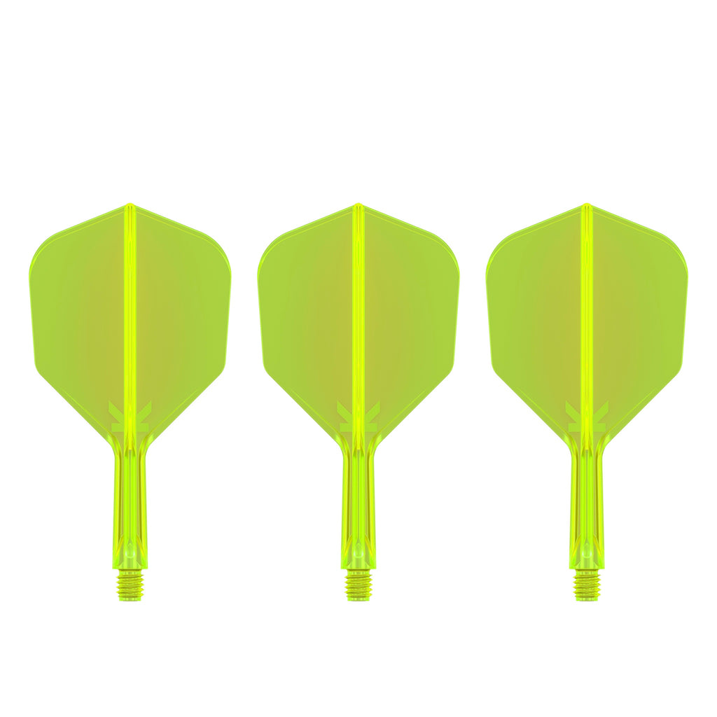 TARGET - K-FLEX All-In-One Moulded Flights NO6 Size - Neon Yellow