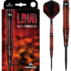 MISSION - Lava Darts - 95% Tungsten - Black & Red Electro 22/24g