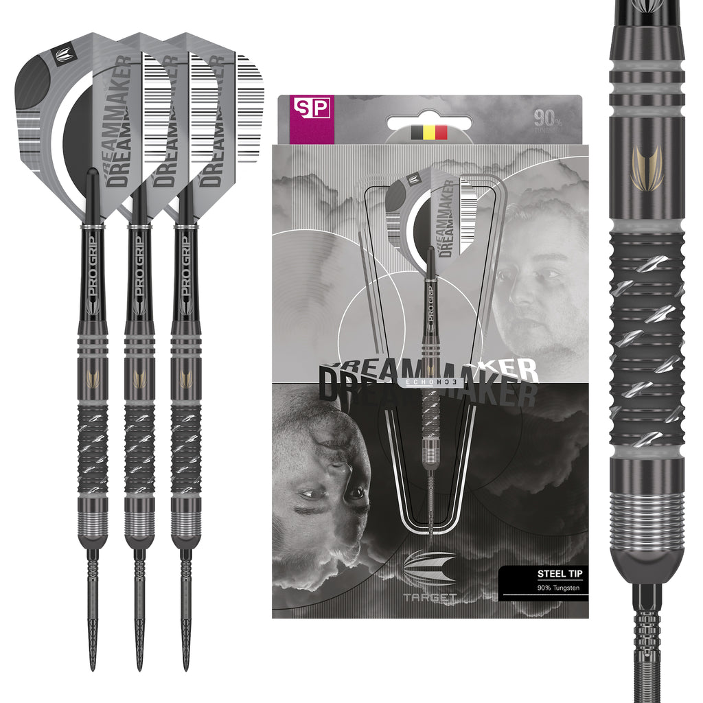 TARGET - Dimitri Van Den Bergh x ECHO Steel Tip Darts - 90% Tungsten - 24g