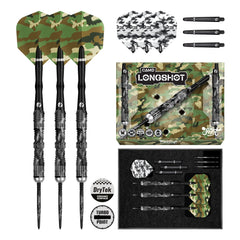 SHOT - 25g - Camo LONGSHOT Turbo Point Darts Set - 95% Tungsten